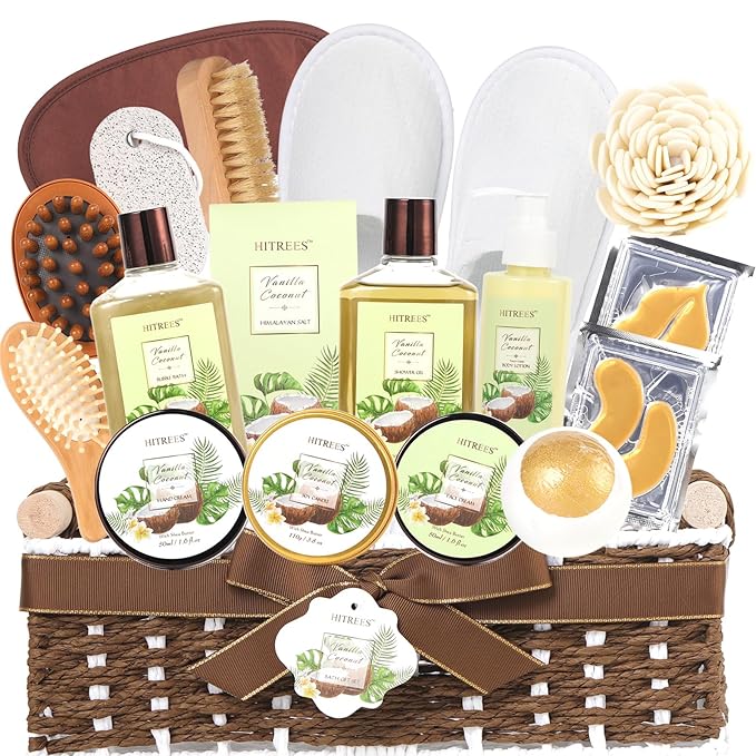 Birthday Gifts For Women,Bath and Body Gift Luxurise 18pcs Set,Coconut Vanilla Christmas Gifts , Thank You Gifts, Friendship Gifts For Women