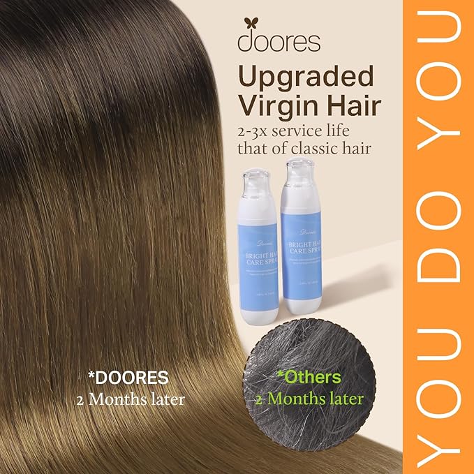 Doores U Tip Hair Extensions Human Hair, Chocolate Dip Color Melt 24 Inch 50g/50s, Real Human Hair Extensions, Keratin Tip Hair Extensions Human Hair