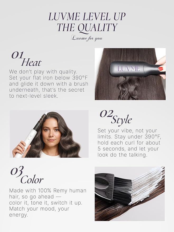 LUVME Handmade Weft Clip in Hair Extensions Human Hair 16 Inch 120g 7pcs Rich Mocha Brown Straight Seamless Natural Blend, Comfortable Grip Clips