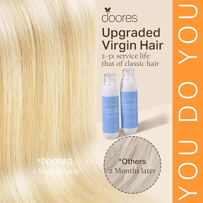 DOORES I Tip Hair Extensions Human Hair, Drity Blonde Mixed Platinum Blonde 50g/100s 16 Inch, Pre Bonded Human Hair Extensions