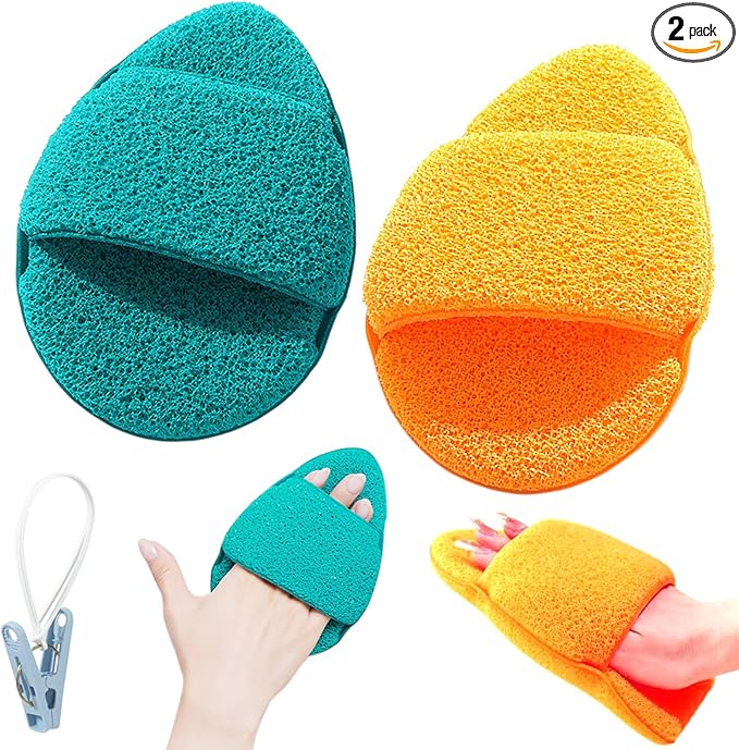 2Pcs Large Facial Sponges Set, Cleansing Puff, – 6.5x5 in Soft Face Sponge, Reusable Makeup Remover Exfoliating Pads,Daily Deep Cleansing with Drain Clip (2PCS)