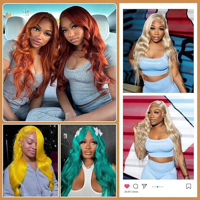613 Bundles Human Hair 14 14 14 Inch Blonde Body Wave, 100% Real Human Hair Sew in Quick Weave Bundles Human Hair Extensions Double Weft, No Synthetic Blend, Dyeable