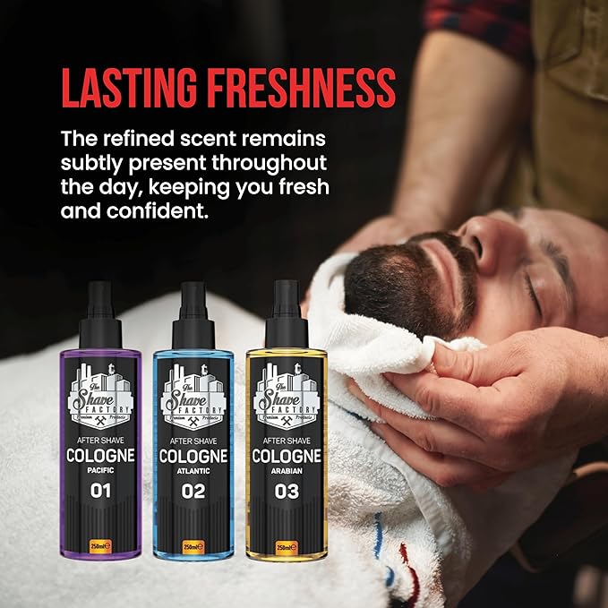 the shave factory After Shave Cologne Series - Cologne for Men, Aftershave for Men, Refreshes and Relieves Face and Skin (11 Baltic)