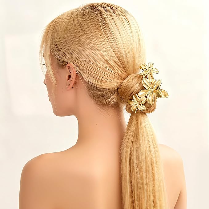 Gold Hair Clips for Women Big Flower Hair Clips for Thick Heavy Hair Fashion Styling Accessories Gifts Holiday