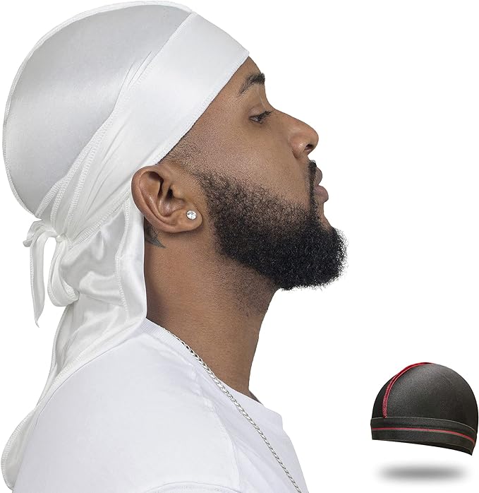 ForceWave Silky Durag for Men Wave Cap Satin Dorag for Men Women 360 Wave