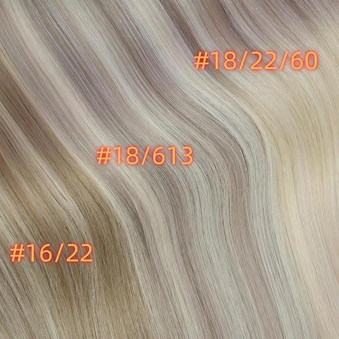 Full Shine Clip in Hair Extensions 20 inch 150g 8Pcs Seamless Clip ins Human Hair Ash Blonde Highlight Bleach Blonde Remy Hair Clip ins for Women
