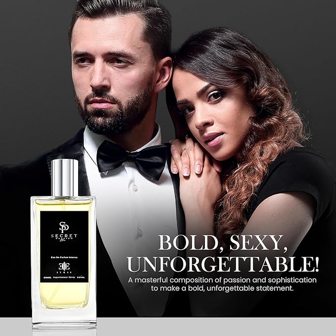 Secret Passion Men's Cologne Eau De Parfum 3.4 Fl Oz - Mysterious & Intriguing Scent - Long-Lasting Fragrance for Men - Ideal Gift for Him