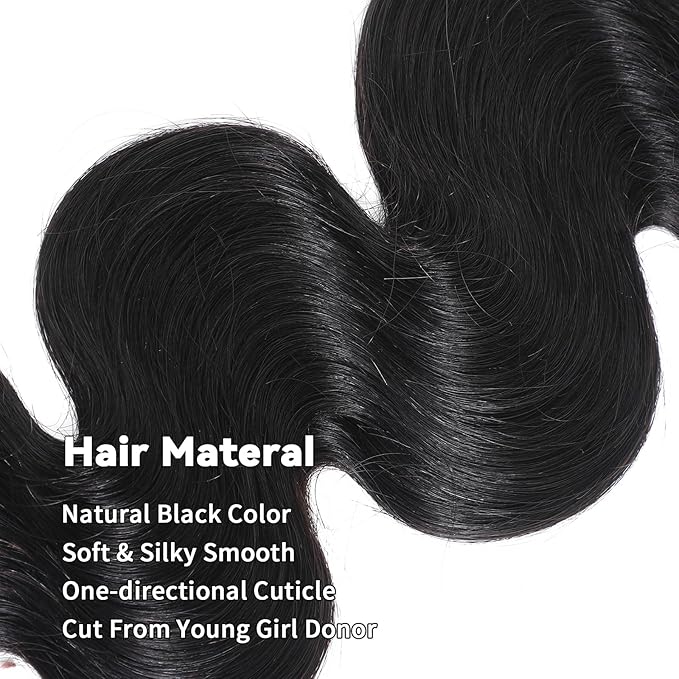 15A Raw Indian Human Hair Bundles Body Wave Bundles Human Hair,Triple Lifespan Virgin Remy Hair,No Tangle Shedding,Keep Texture Silky Soft After Multiple Washes (3 Bundles Natural Black, 30 30 30)