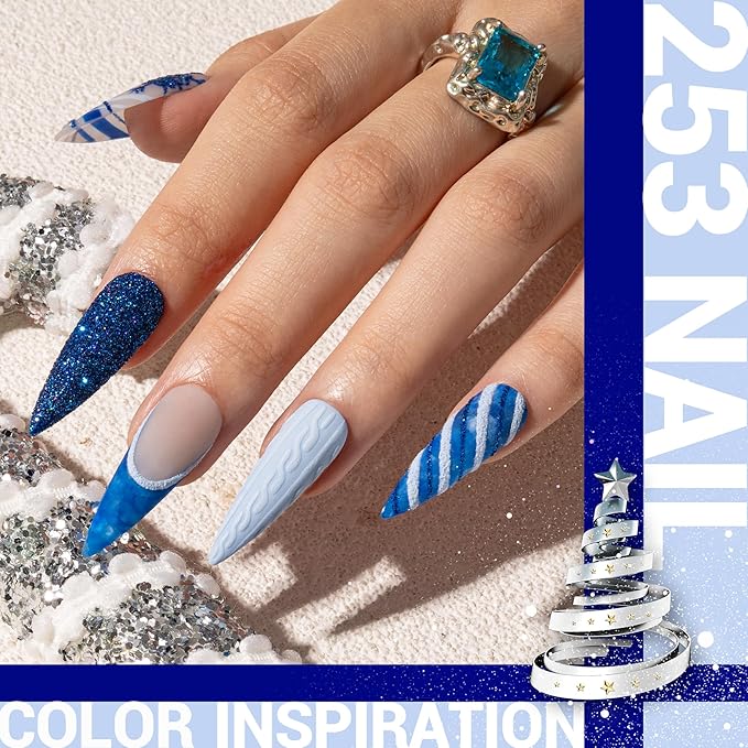 MelodySusie Thick Baby Blue Gel Nail Polish,0.5fl oz Soak Off UV LED Spring Summer Macaron Blue Gel Polish Gift for Women Nail Art Manicure Salon DIY Nail Design Decoration at Home-253