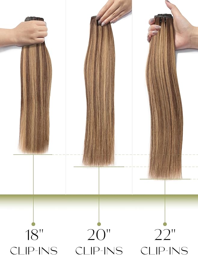 Frodio Clip Ins Hair Extensions Black: Remy Real Human Hair Pu Seamless Silk Long Straight Invisible Full Thick Virgin Brazilian Blonde Highlight Color Beauty For Women Can Be Body Wave 100g 7 Piece