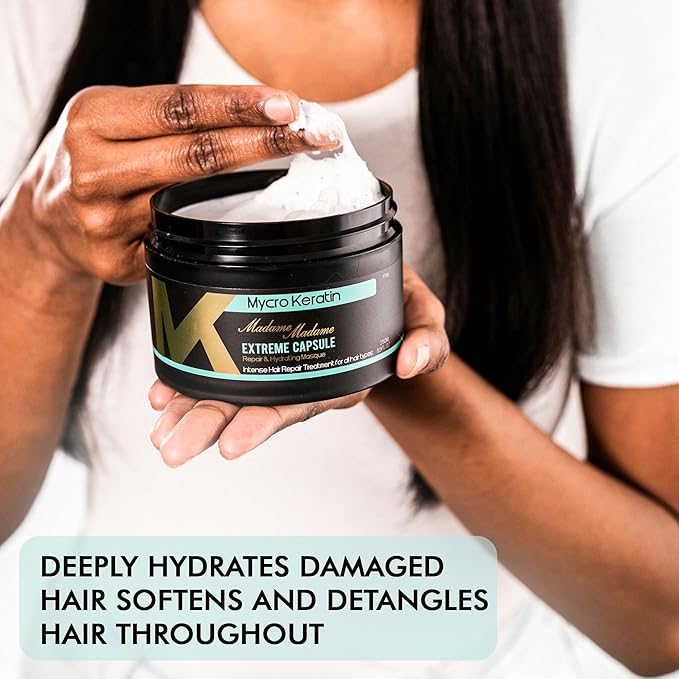 Mycro Keratin Intensive Hydration Hair Mask for Dry, Damaged Hair - Deep Conditioning for All Hair Types (8.45 Fl.oz)