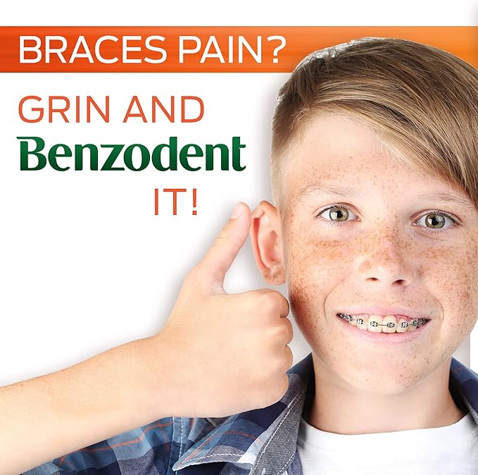 Benzodent Maximum Strength Dental and Oral Pain Relieving Cream for Dentures, Mouth Sores, and Braces, Long lasting Topical Anesthetic, 1oz