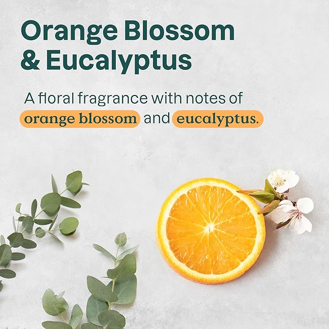 ATTITUDE Bubble Bath, EWG Verified, Plant and Mineral-Based, Dermatologically Tested, Vegan Body Care Products, Orange Blossom & Eucalyptus, 16 Fl Oz (Pack of 6)