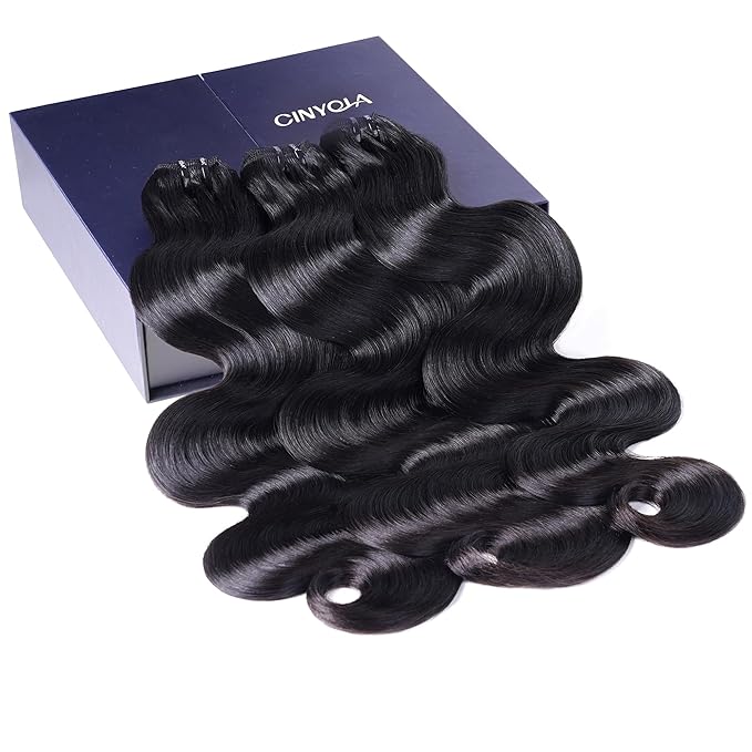 Real Raw Human Hair 3 Bundles Deal Body Wave, 6X Lifespan Than Regular Virgin Hair, No.1 Quality, No Shedding, No Tangling, 18 20 22 Inches Raw Indian Wavy Hair Bundles