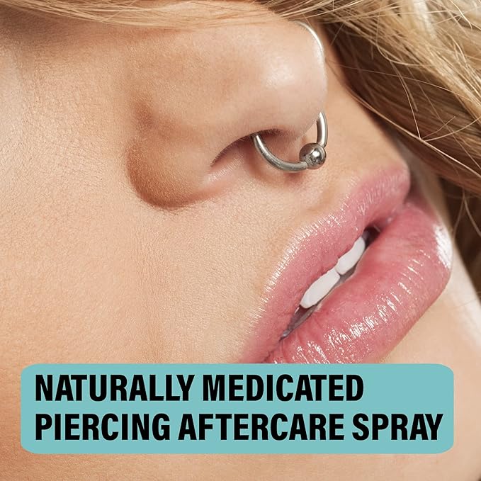 BASE LABORATORIES Piercing Aftercare Spray 4oz | Saline Spray for Piercings | Ear Piercing Cleaner Spray | Saline Solution for Piercings | Piercing & Keloid Bump Removal for Ears, Belly & Nose | 3PK