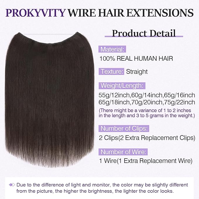 Halo Hair Extensions Real Human Hair,Halo Hair Extension 100% Human Hair, Wire Hair Extensions,Straight 1B Natural Black 14inch/60g