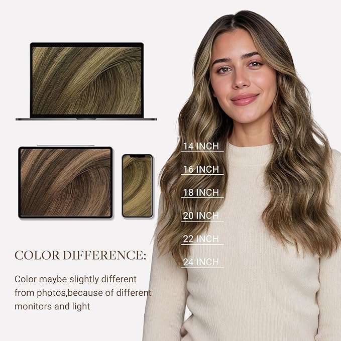 GOO GOO U Tip Hair Extensions Real Human Hair, Double Volume 100g 100S, 20 Inch Hot Fusion U Tip Extensions, Invisible Remy Hair, 4/27/4 Balayage Chocolate Brown to Caramel Blonde