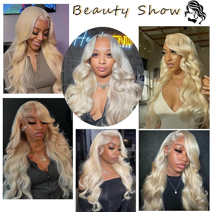30 Inch 613 Wear and Go Glueless Wigs Human Hair Pre Cut 4X4 613 Body Wave Lace Front Wig 200 Density Glueless Blonde Wig Human Hair 613 HD Lace Frontal Wigs For Women