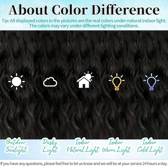 KooKaStyle Clip in Synthetic Hair Extensions Long Wavy 4PCS Thick Hairpieces Brunette Brown Fiber Double Weft Natural Hair Extensions 16 Inch for Women
