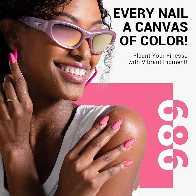 MelodySusie Thick Bright Pink Gel Nail Polish,0.5fl oz Nails Soak Off UV LED Rose Pink Gel Polish Christmas Gift for Women Nail Art Manicure Salon DIY Nail Design Decoration at Home-686