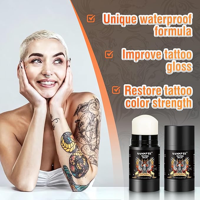 Samnyte Tattoo Balm, 3.53Oz, Tattoo Cream Stick for Moisturizing, tattoo aftercare butter Lotion-3.53Oz