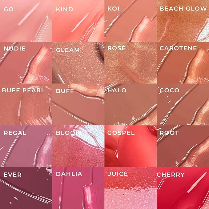 FITGLOW Beauty Lip Colour Serum | Hydrating Lip Gloss | Plumping Anti-Aging Lip Treatment | Natural Shine with Pomegranate Sterols & Collagen | Buildable Color for Dry Chapped Lips | Dahlia - 10g