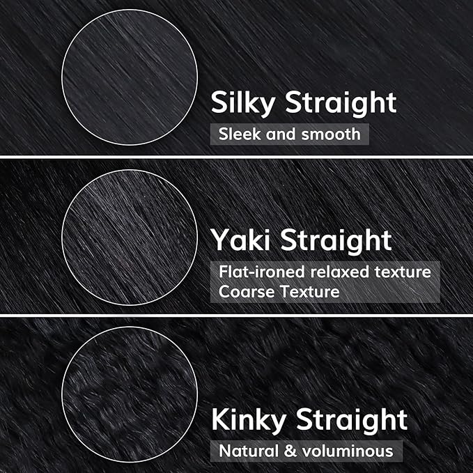 IDN BEAUTY Seamless Clip In Hair Extensions Human Hair, Yaki Straight 24 Inch 110g 7pcs Natural Black Remy Virgin Human Hair Seamless Clip Ins For Black Women PU Weft Invisible Edge