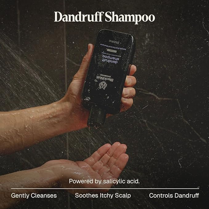 Black Wolf Anti-Dandruff Shampoo - Advanced Dandruff-Fighting & Itch Relief Formula with Salicylic Acid, Removes Buildup & Flakes - for Itchy Scalp - Thick & Rich Lather Cleanses Scalp - 14 oz