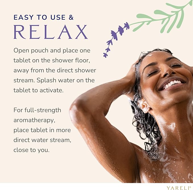 Yareli Shower Steamers Aromatherapy, 12 Pack, Christmas Stocking Stuffers for Women and Men - Sinus Relief and Self Care Birthday and Relaxation Spa Gift - Lavender