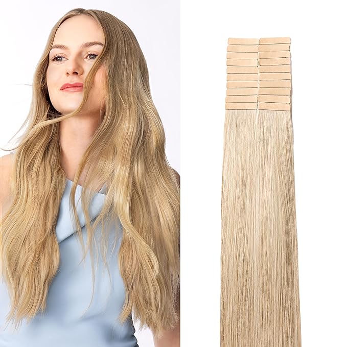Luxy Tape-In Hair Extension Collection 16", 50g, Beige Blonde, 20 pieces