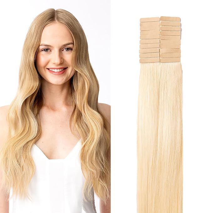 Luxy Tape-In Hair Extension Collection 22", 50g, Golden Blonde, 20 pieces