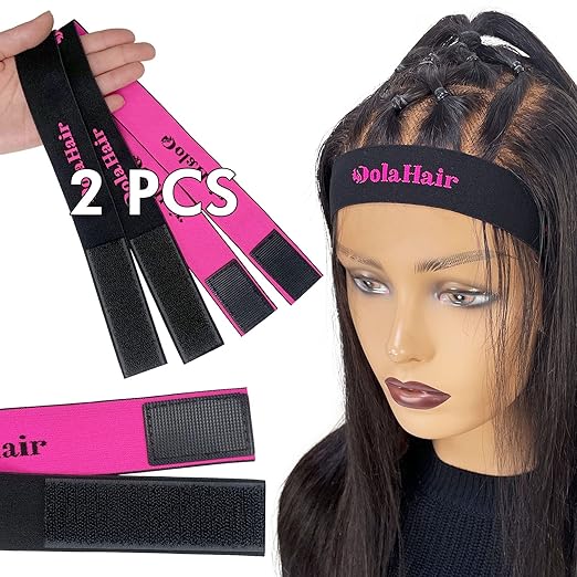 Dolahair Lace Glue, 1.3 Ounce, Waterproof, Extreme Hold, Invisible Bonding for Wigs & Hair Systems, Includes 2 Elastic Bands