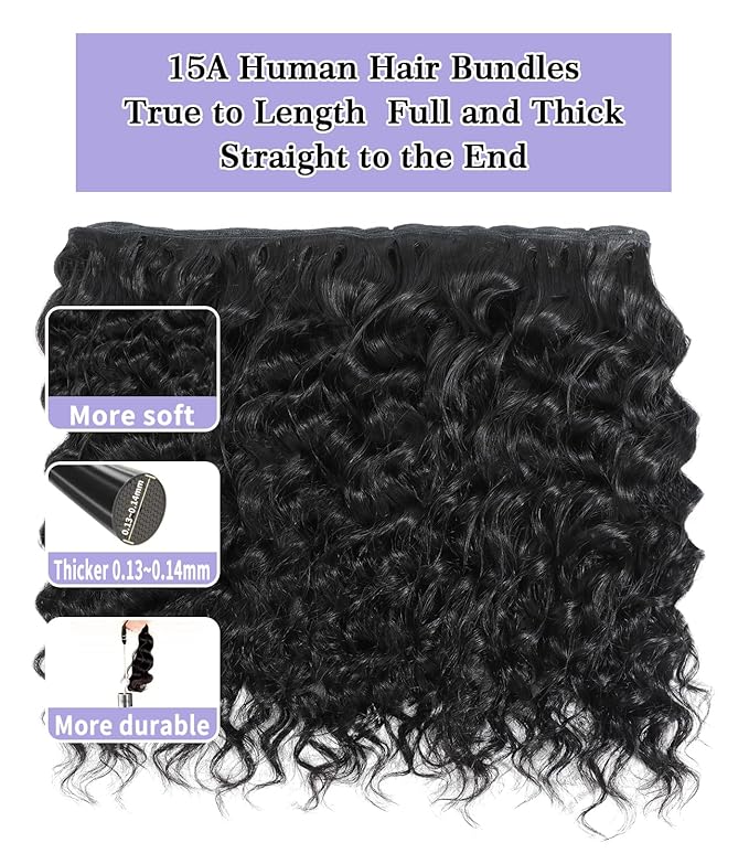 FASHION PLUS Raw Human Hair Bundles, Loose Deep Wave Bundles Human Hair 24 Inch Loose Wave Bundles Human Hair Real Raw Bundles Thick and Soft, Triple Lifespan 1 Bundle