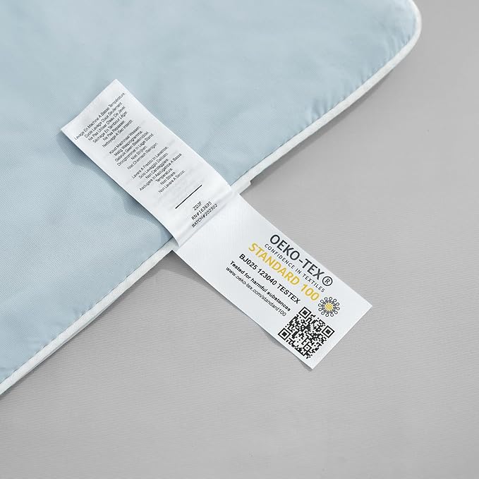 Cozy Bliss Cooling Comforter Queen Size, Cooling Blankets for Hot Sleepers and Night Sweats, Gray Blue Summer Comforter for Queen Size Bed, Breathable Soft Lightweight Silk Smooth