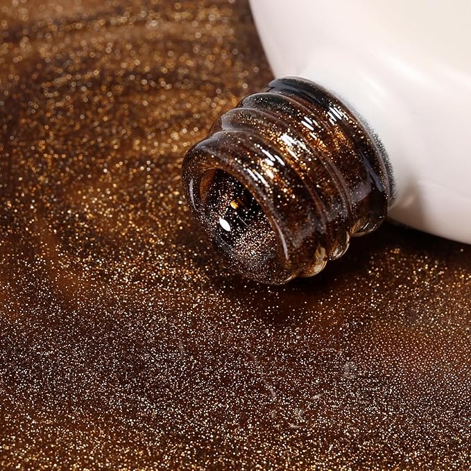 10ml Hema Free Brown Cat Eye Gel Nail Polish Glowing Amber Color Glitter Gel Polish with Magnet Soak Off Manicure Art DIY Salon