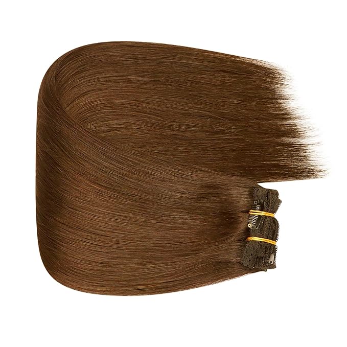 Fshine 22 Inch Hair Extensions Real Human Hair Weft Hair Extensions Copper Human Weft Orange Red Sew in For Women 100G