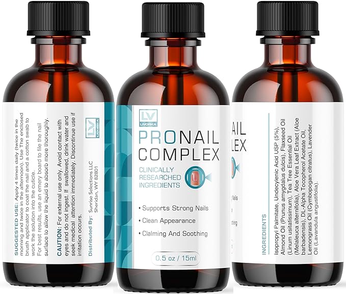 (2 Pack) Pronail Complex - Original Formula Toenail Treatment Pronail Complex Liquid Drops Premium Formula Extra Strength, Pro Nail Complex Oil Liquid Drop All Natural Support, 2 Bottles for 2 Months