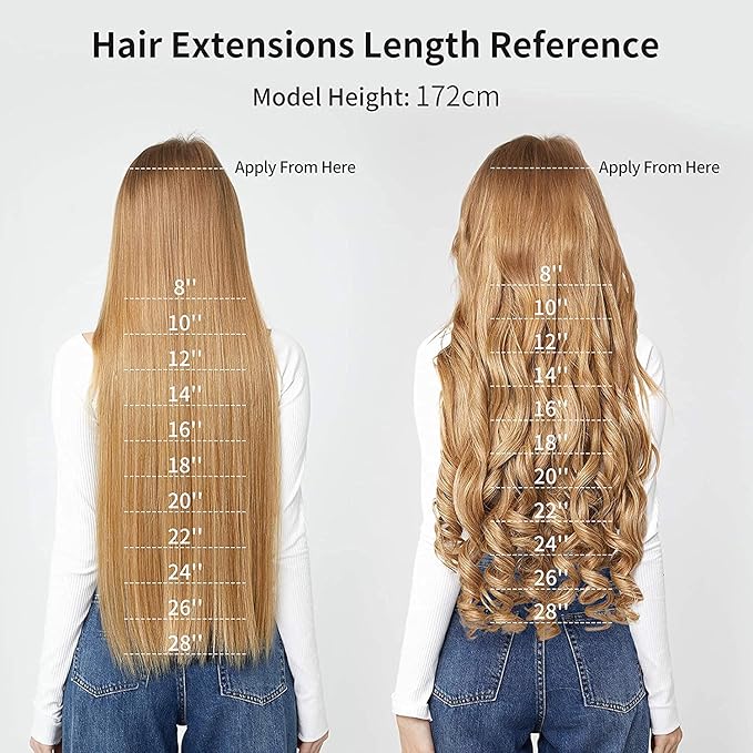 REECHO 12" 1-pack 3/4 Full Head Curly Wave Short Clips in on Synthetic Hair Extensions HE008 Hair pieces for Women 5 Clips-Dark Brown