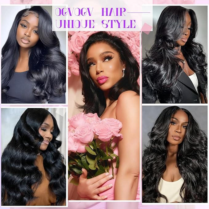 12A Human Hair Bundles 22 22 24 26 Inch Body Wave Bundles Human Hair 100% Unprocessed Virgin Remy Hair Quick Weave Extensions human hair bundles Natural Black for Women