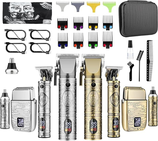 GSKY Hair Clippers for Men Professional,Beard Trimmer Kits & Sets, Cordless Mens Hair Trimmer