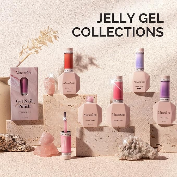 MelodySusie Milky Green Gel Nail Polish, 0.5Fl.oz Jeweliver Milky Gel Polish Light Sage Green Pastel Color Soak Off UV LED Gel Polish Nail Art Design Manicure Gift for Girls Salon DIY At Home JFR58