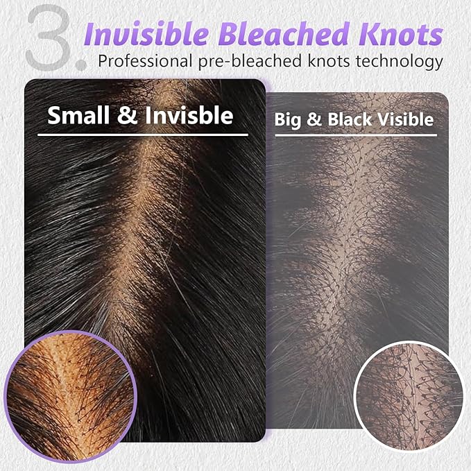 28 Inch Body Wave Lace Front Wigs Human Hair 13x4 Full Frontal Wig Skinlike HD Lace 0.10mm Ultra-thin Invisible 100% Real Human Hair 15A Brazilian Virgin Hair 200% Density Pre-Plucked Hairline