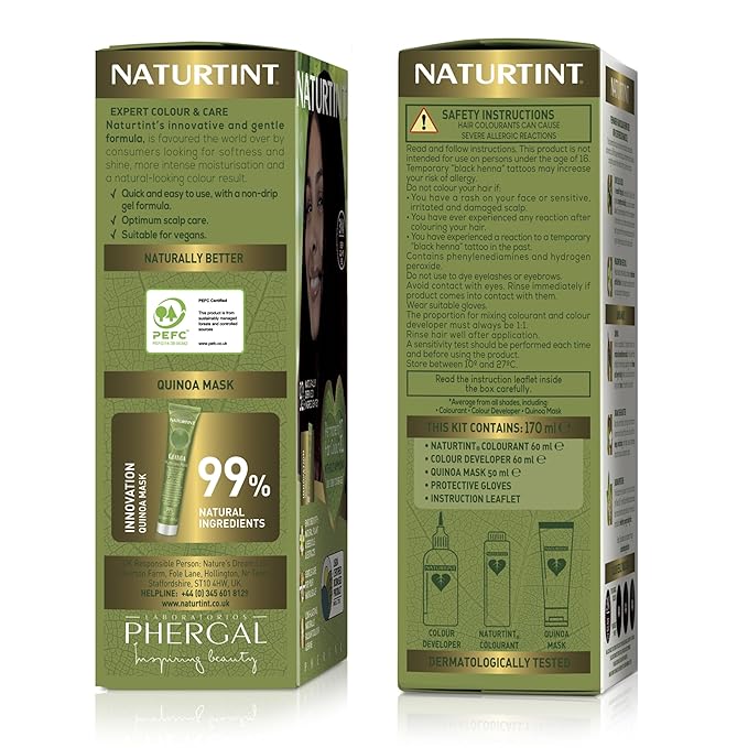 Naturtint 5G Light Golden Chestnut Permanent Hair Color (Pack of 1), Ammonia Free, Vegan, Cruelty Free, up to 100% Gray Coverage, Long Lasting Results (Packaging may vary)