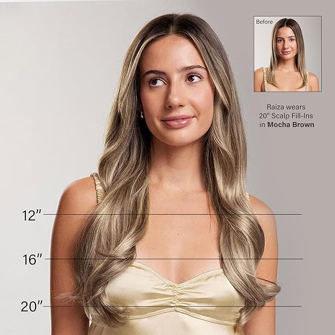 Luxy 100% Remy Human Hair, Classic 160g Clip-In Hair Extensions - 10 Wefts Multi-Dimensional Color for Natural Blending, Adds Volume & Length, Easy Apply & Remove 16" Dimensional Rooted Light Bronde
