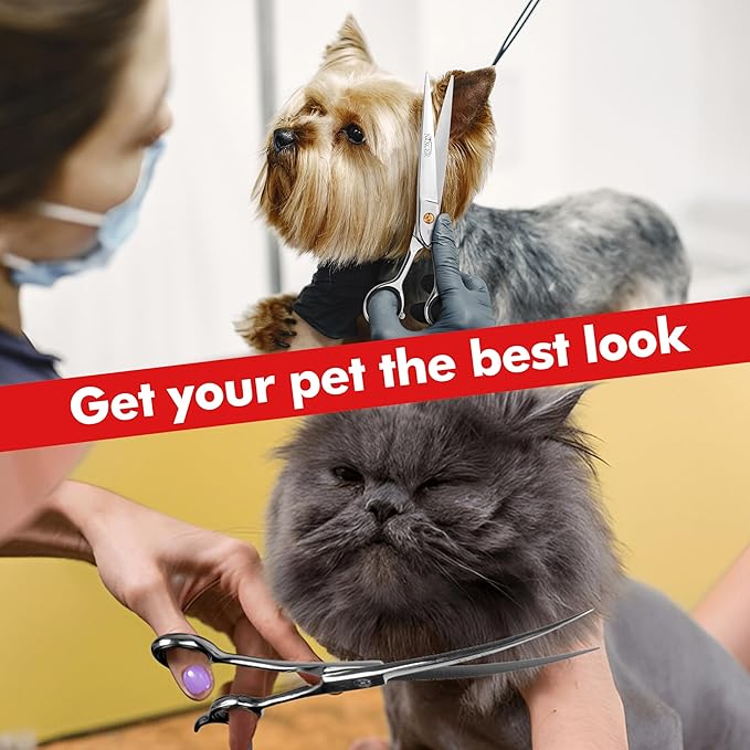 Pet Grooming Kit - 4-Pack Rexine Zipper Bag for Convenient Pet Care, Essential Grooming Tools, Gray