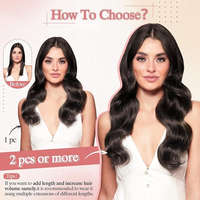 One Pieces Clip in Hair Extensions Human Hair Upgraded V-Shaped 5 Clips in Hair Extensions Human Hair Long Hairpiece For Women,20 Inch,#18P613 Gold Blonde Mixed Bleach Blonde,70g