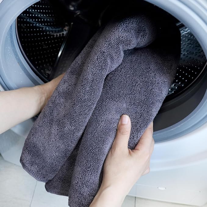Everplush Classic 6 Pcs Luxury Bath Towels Sets,Highly Absorbent and Quick Dry Extra Large Bath Towel, Super Soft Towel for Bathroom, Pool, Swim (Charcoal, Bath Towels 6PK)