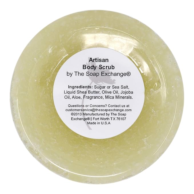 The Soap Exchange Sugar Body Scrub - Oatmeal, Milk & Honey Scent - Hand Crafted 16 fl oz / 480 ml Natural Artisan Skin Care, Shea Butter, Exfoliate, Moisturize, & Protect. Made in the USA.