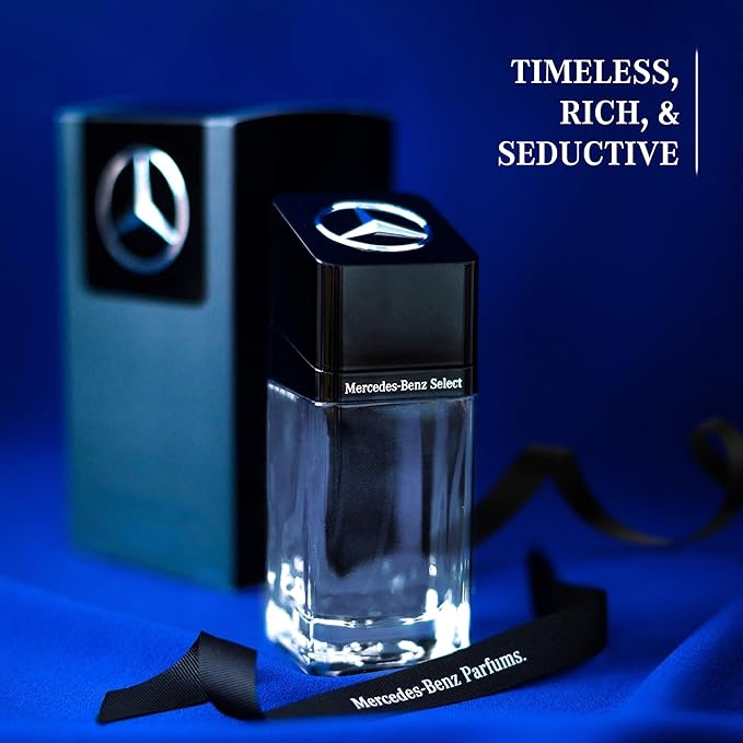 Mercedes-Benz Select - Eau de Toilette for Men - Long Lasting Mens Fragrance with Bergamot, Mint, Musk Notes - Fruity Woody Cologne for Men - 3.4 oz