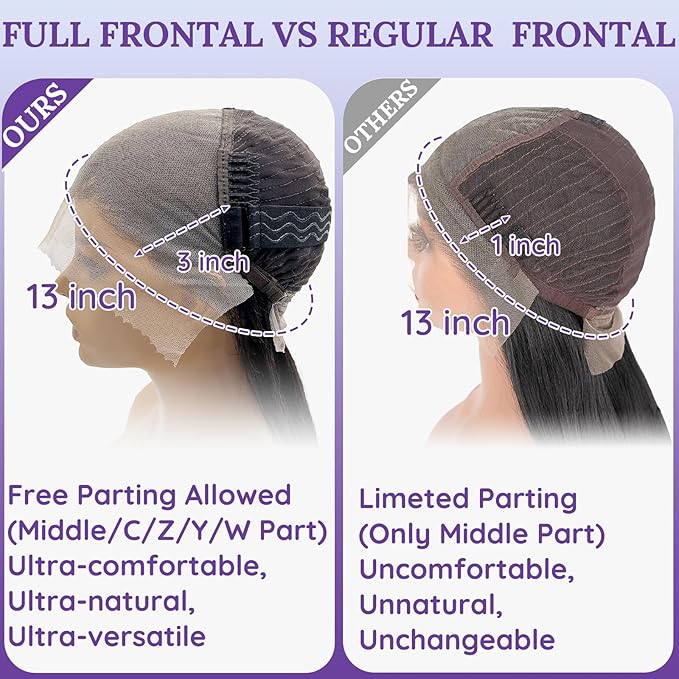 13x6 HD Lace Frontal Wig, Lace Front Human Hair Wig, 100% Human Hair 180 Density, HD Lace Frontal Wig, Pre-Plucked Glueless Wigs, 30inch